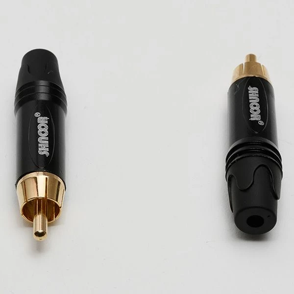 Разъем на кабель RCA SHNOOR SRCM-G-B 2